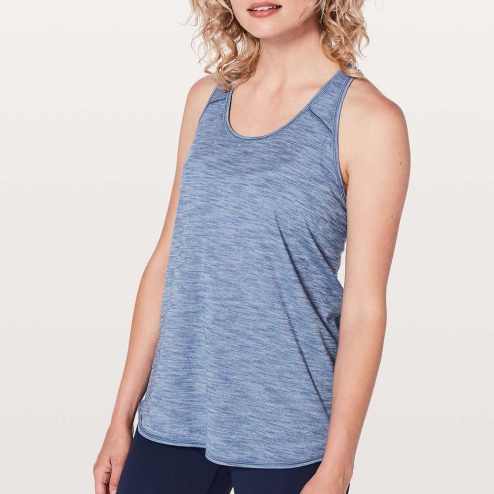 Lululemon Essential Tank - Heathered Brilliant Blue